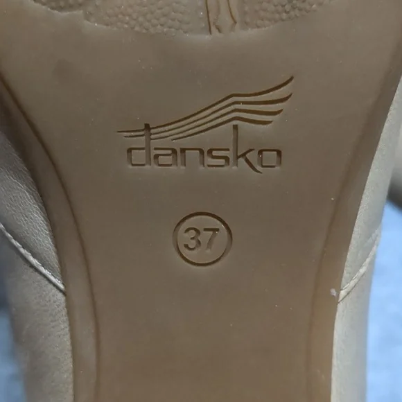 Dansko Peyton Mary Jane Heel Clog Sand Shoe Size EU 37 US 6.5 - Picture 6 of 11